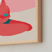 "Breeze" - Art Print in Peach by Katie Spak - Frame Close-up