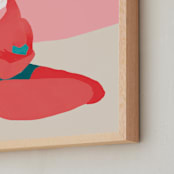 "Breeze" - Art Print in Peach by Katie Spak - Frame Close-up