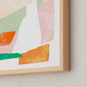 "Happy Memories nº2" - Art Print in Peachy Coral by Dominique Vari - Frame Close-up