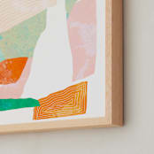 "Happy Memories nº2" - Art Print in Peachy Coral by Dominique Vari - Frame Close-up