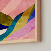 "Mountain landscape I" - Art Print in rainbow pink by Mojca Dolinar - Frame Close-up