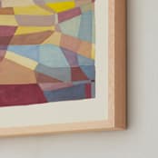"Globe plot" - Art Print in Peach by Catilustre - Frame Close-up
