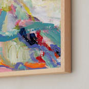 "In This We Delight I" - Art Print in Teal by Miriam Gitlin - Frame Close-up