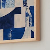 "Shades of Indigo" - Art Print in Indigo by Lena Erysheva - Frame Close-up