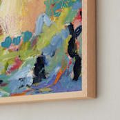 "In This We Delight II" - Art Print in Teal by Miriam Gitlin - Frame Close-up