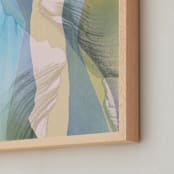 "Nature lines" - Art Print in Blue and Yellow by Teo - Frame Close-up