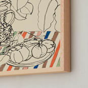"Hungarian Vase" - Art Print in Paprika by Lise Gulassa - Frame Close-up