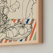 "Hungarian Vase" - Art Print in Paprika by Lise Gulassa - Frame Close-up