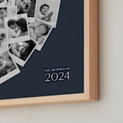 "Modern Heart Snapshot Mix® Cool Tones" - Framed Photo in Midnight Blue by Minted - Frame Close-up