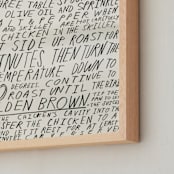 "Roast Chicken" - Art Print in Cream by Elliot Stokes - Frame Close-up