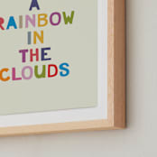"Rainbow in a Cloud" - Art Print in Rainbow by Hanna M - Frame Close-up
