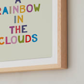 "Rainbow in a Cloud" - Art Print in Rainbow by Hanna M - Frame Close-up