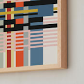 "Weaving" - Art Print in Blush by Stefania Copertini - Frame Close-up