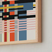 "Weaving" - Art Print in Blush by Stefania Copertini - Frame Close-up