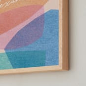 "bright boulders" - Personalized Art Print in apricot fizz by Carrie Moradi - Frame Close-up