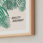 "Tropical Dreaming" - Personalized Art Print in Tropical Blush by Alicia Schultz - Frame Close-up