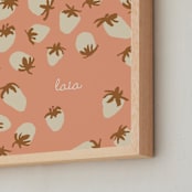 "Laia" - Personalized Art Print in Salmon by Alex Roda - Frame Close-up