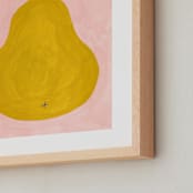 "Barlett Pear" - Art Print in Mustard by Ana Toro - Frame Close-up