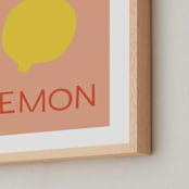 "fruit II" - Art Print in Salmon by Ellen Schlegelmilch - Frame Close-up