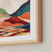 "Autumn landscape" - Art Print in Burned orange by Mojca Dolinar - Frame Close-up