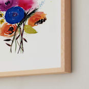 "Morning Glory" - Art Print in Midnight by Lindsay Megahed - Frame Close-up