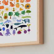"paper rainbow" - Art Print in Rainbow by Sarah Knight - Frame Close-up