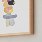 "feathered totem" - Art Print in feather grey by tina johnson - Frame Close-up