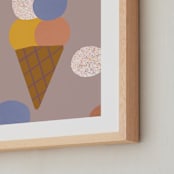 "The Coolest Thing" - Art Print in Ice Cream by Sumak Studio - Frame Close-up