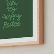 "Happy Place" - Art Print in Grass by Kelly Watkins - Frame Close-up