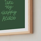 "Happy Place" - Art Print in Grass by Kelly Watkins - Frame Close-up
