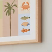 "Coastal Paradise" - Art Print in Sand by Kate Blalock - Frame Close-up