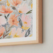 "Speckled Garden" - Art Print in White by Whitney Rainsdon - Frame Close-up