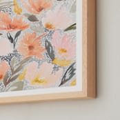 "Speckled Garden" - Art Print in White by Whitney Rainsdon - Frame Close-up