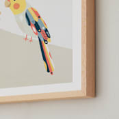 "Cockatiel geometry" - Art Print in Cockatiel yellow by Tati Abaurre - Frame Close-up