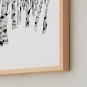 "Birch Forest" - Art Print in Birch Grey by Jean Choe Art and Design - Frame Close-up
