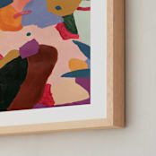 "Height" - Art Print in blue beige by FERNANDA MARTINEZ - Frame Close-up