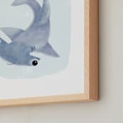 "Hammer Head" - Art Print in Blue by Itsy Belle Studio - Frame Close-up