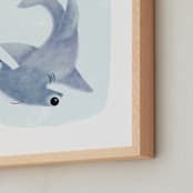 "Hammer Head" - Art Print in Blue by Itsy Belle Studio - Frame Close-up