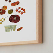 "Tomato Season" - Art Print in Green Zebra by Kayla King - Frame Close-up