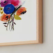 "Morning Glory" - Art Print in Midnight by Lindsay Megahed - Frame Close-up