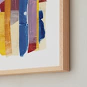 "Retro Stripes" - Art Print in Royal Blue by sue prue - Frame Close-up