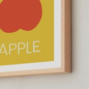 "fruit I" - Art Print in marigold by Ellen Schlegelmilch - Frame Close-up