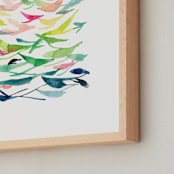 "Spring is in the Air" - Art Print in Spring Green by Jean Choe Art and Design - Frame Close-up