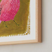 "Still 4" - Art Print in Olive and Pink by Victoria Johnson - Frame Close-up