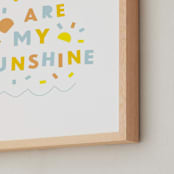 "Sunshine Letters" - Art Print in Pastel by Ariel Rutland - Frame Close-up