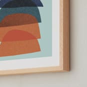 "paper stack" - Art Print in cosmic mint by Carrie Moradi - Frame Close-up