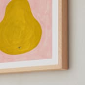 "Barlett Pear" - Art Print in Mustard by Ana Toro - Frame Close-up