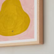"Barlett Pear" - Art Print in Mustard by Ana Toro - Frame Close-up