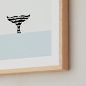 "Whale of a Tale" - Art Print in Surf by Alicia Youngken - Frame Close-up