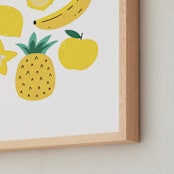 "Monochrome Fruit No. 2" - Art Print in Sunshine by Erica Krystek - Frame Close-up